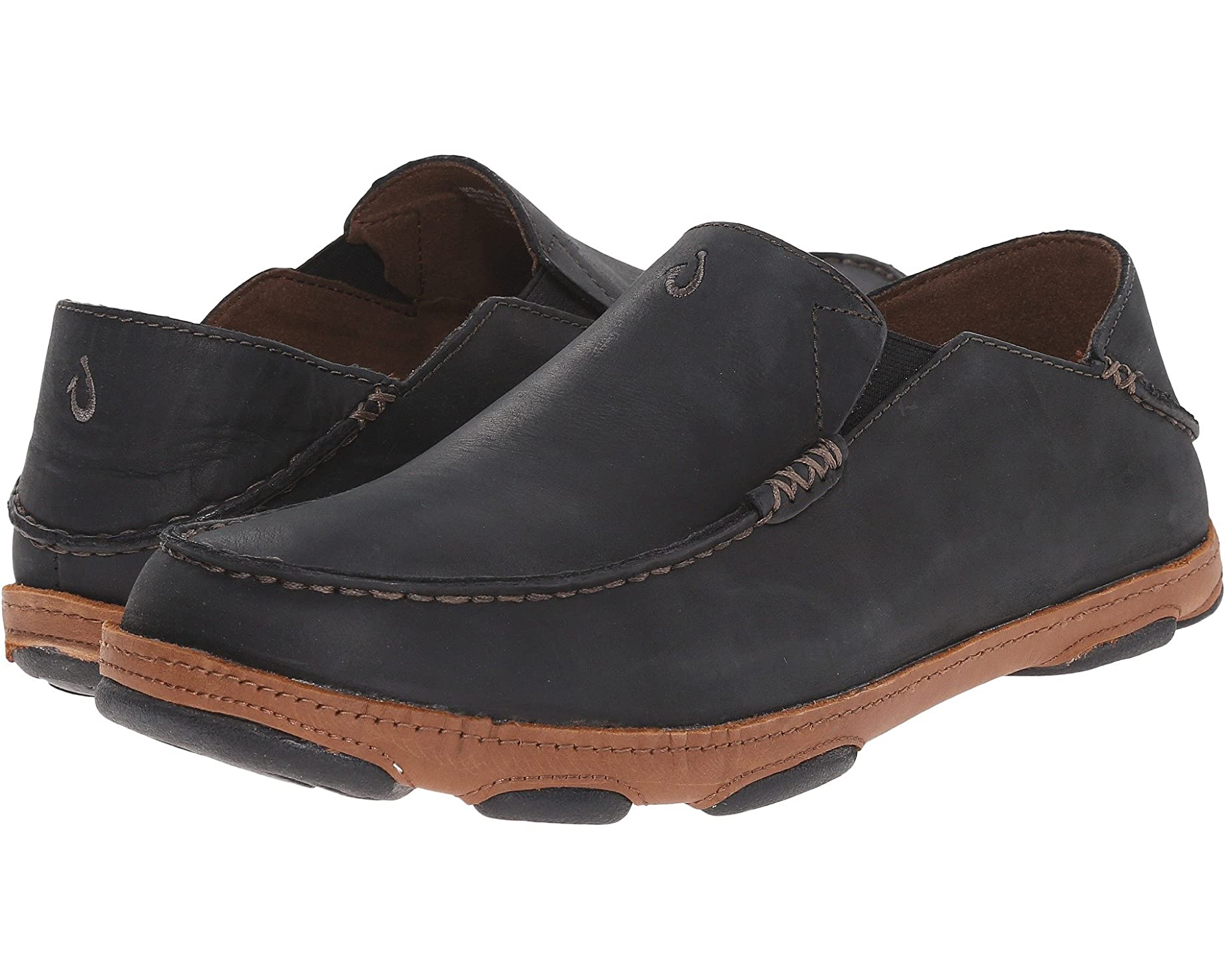 OluKai Moloa Slip-On Leather Shoes (Men’s)