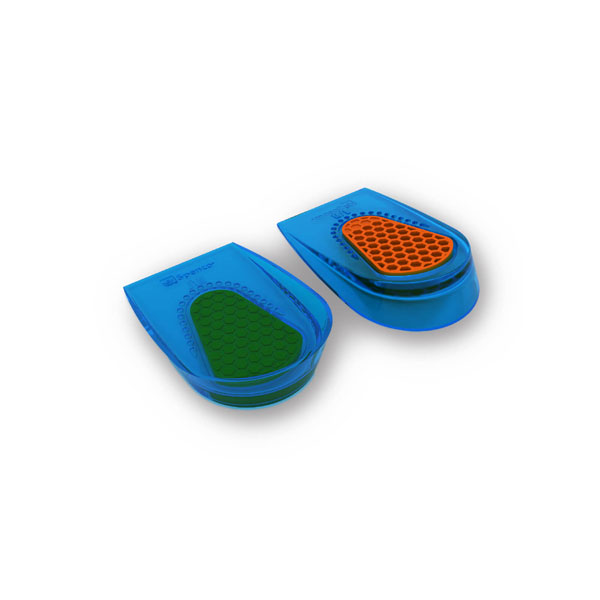 Spenco Gel Heel Cups, pair of blue heel cups with gel inserts