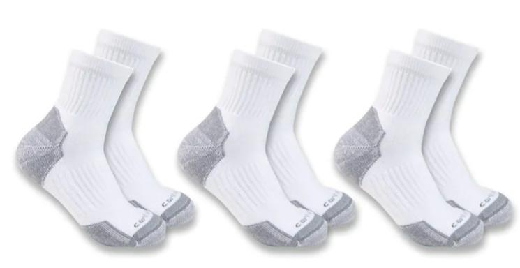 Carhartt Socks 3-Pack Midweight Cotton Blend Quarter (Men’s)