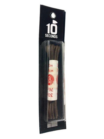 10 Seconds Round Dress Laces Waxed Black or Brown