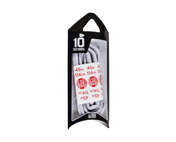 10 Seconds Athletic Oval Laces White