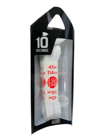 10 Seconds Athletic Flat Laces White