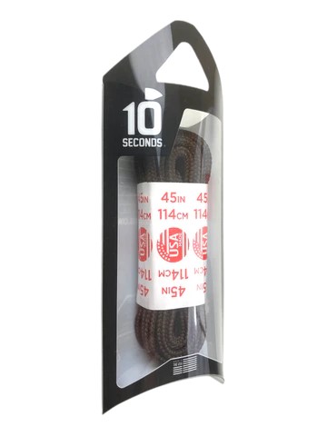 10 Seconds Athletic Hiker Laces Brown