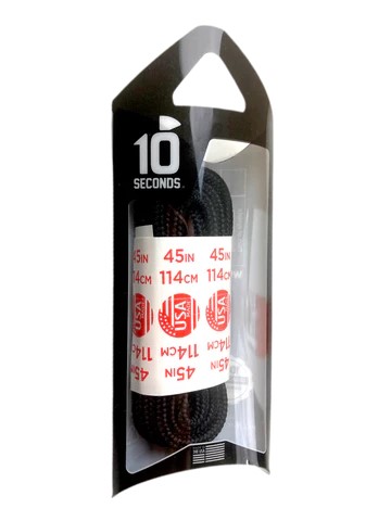 10 Seconds Athletic Hiker Laces Black