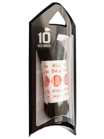 10 Seconds Athletic Oval Laces Black