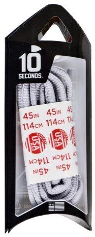 10 Seconds Athletic Oval Laces White