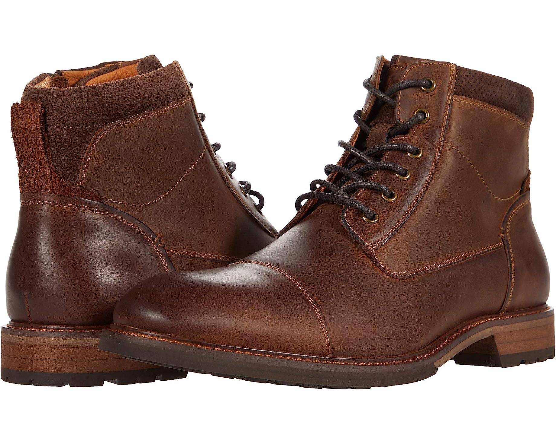 Florsheim, Lodge Cap Toe Boot, Cognac, Men's, pair view