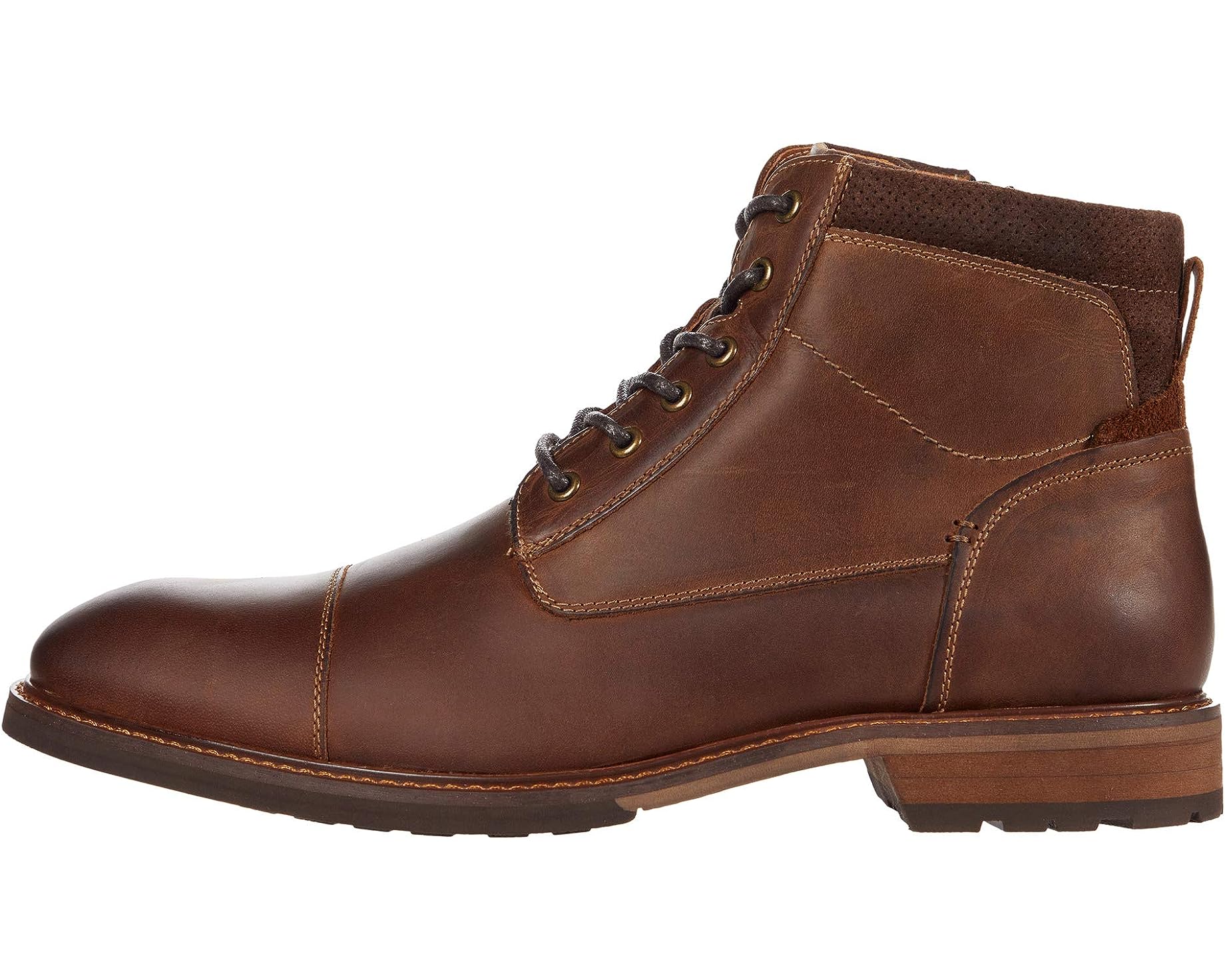 Florsheim, Lodge Cap Toe Boot, Cognac, Men's, side view