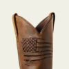 Ariat, Workhog XT, Square Toe Western Work Boot, Comp Toe, Distressed Brown, Men's, close up flag view