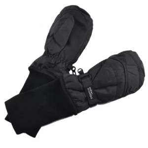 Snowstopper, Mittens, Extended Cuff, Black, Kids, pair view