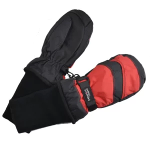 Snowstopper, Mittens, Extended Cuff, Red, Black, Kids, pair view