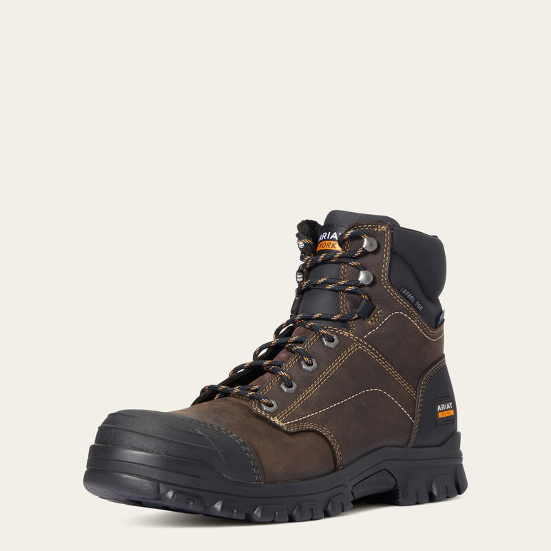Ariat, Treadfast, Work Boot, Steel Toe, Brown, Men's, inside angle view