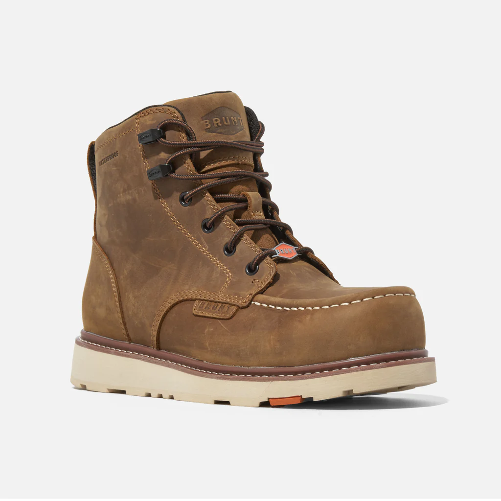 Brunt, Marin 6 Inch, Work Boot, Comp Toe, Brown, Men's, front angle view