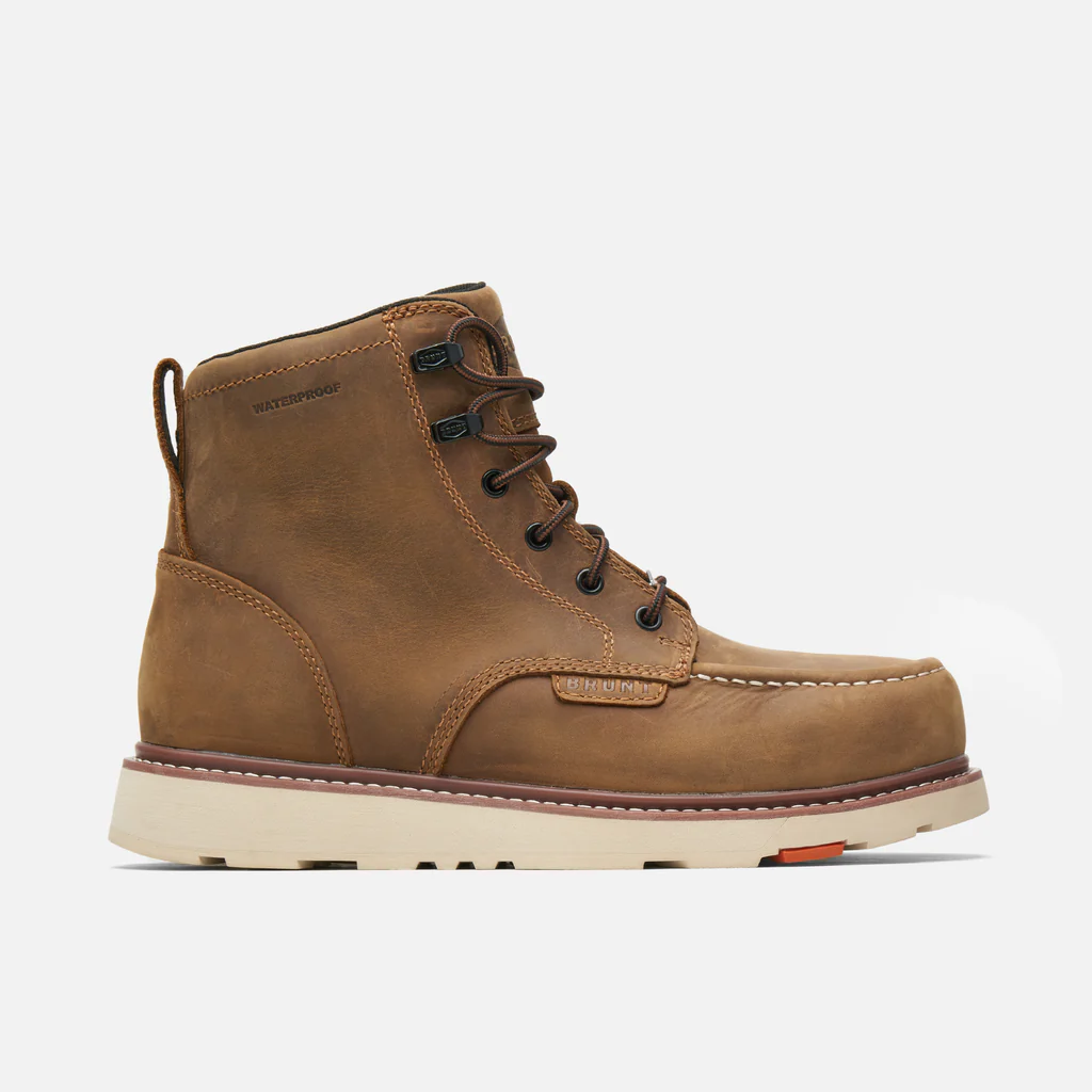 Brunt, Marin 6 Inch, Work Boot, Soft Toe, Brown, Men's, side view