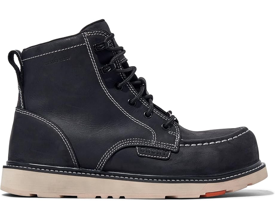 Brunt, Marin 6 Inch, Work Boot, Comp Toe, Black, Men's, side view