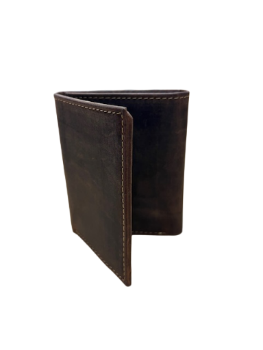 Deerfield Leathers Crazy Horse Leather RFID Tri-Fold Wallet-Brown 51303