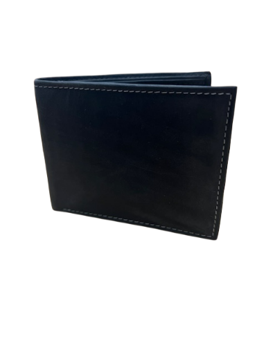 Deerfield Leathers Genuine Leather RFID Bi-Fold Wallet -51304 Charcoal
