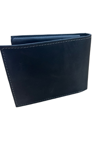 Deerfield Leathers Genuine Leather RFID Bi-Fold Wallet -51304 Charcoal