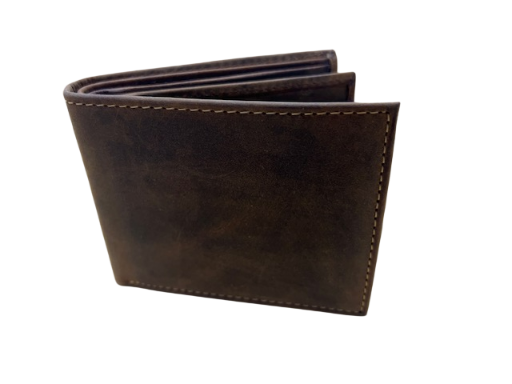 Deerfield Leathers Genuine Leather RFID Bi-Fold Wallet-Brown 51312