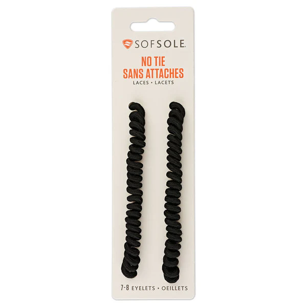 Sof Sole No Tie Bungee Laces-Black
