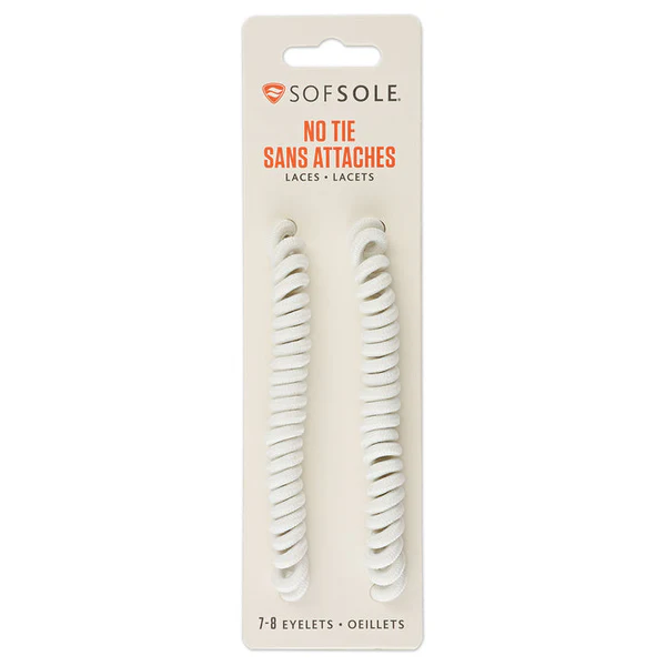 Sof Sole No Tie Bungee Laces-White