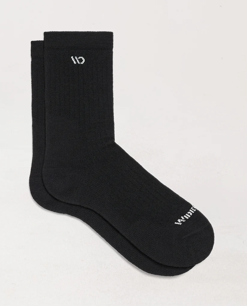 Wide Open Solid Cushioned Micro Crew Socks (Men’s)