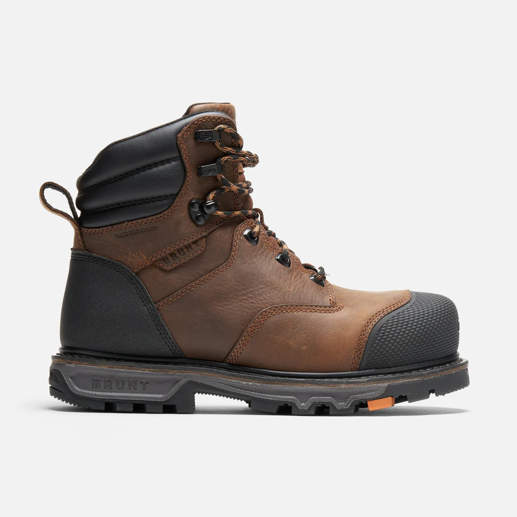 Brunt, Mulder, Work Boot, Comp Toe, Brown, Men's, side view