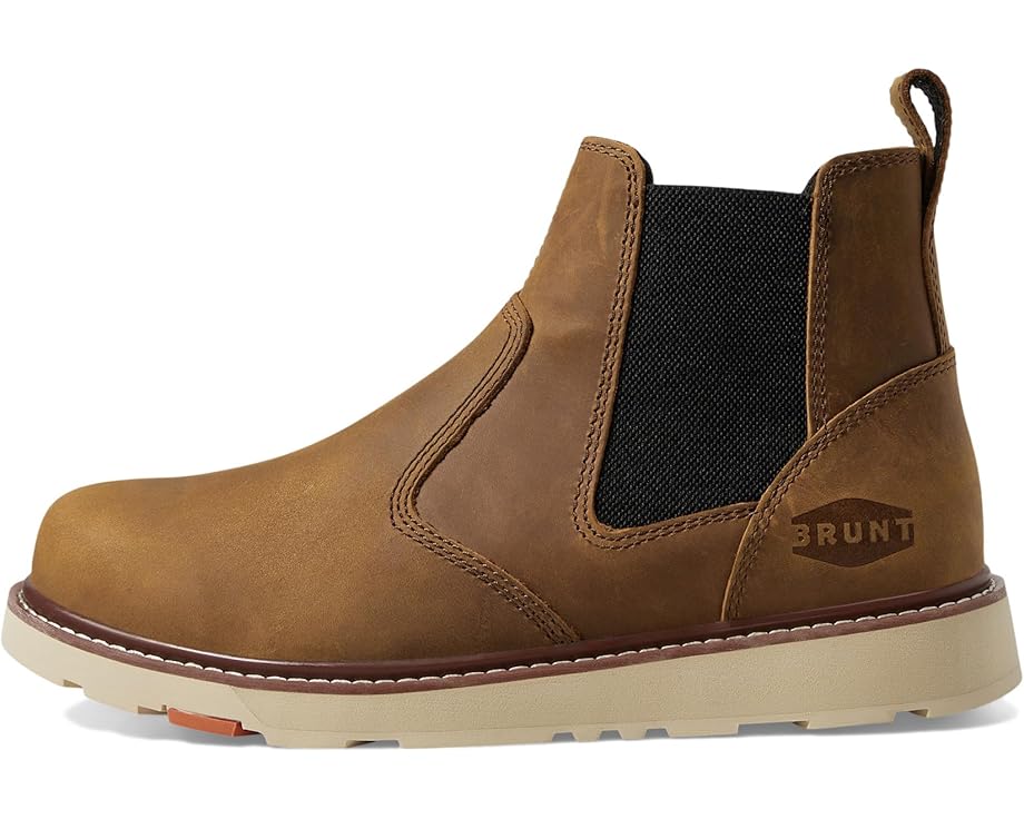 Brunt, Ohman, Work Boot, Soft Toe, Chelsea Style, Brown, Men's, side view