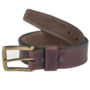 Carhartt, Engraved Buckle, Work Belt, Brown, Men's, profile view