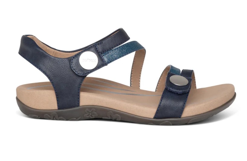 Aetrex Jess Adjustable Quarter Strap Sandal (Women’s)