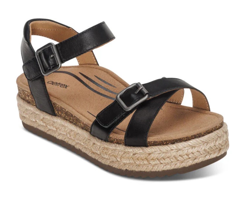 Aetrex Paula Arch Support Platform Sandal (Women’s)