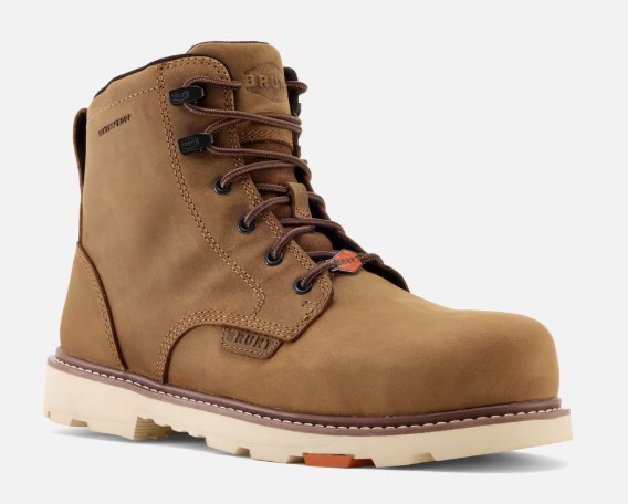 Brunt, Sullivan 6 Inch, Work Boot, Soft Toe, Brown, Men's, angle view