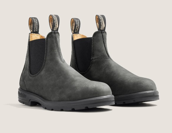 Blundstone, 587 Chelsea Boot, Rustic Black, Men's, pair view