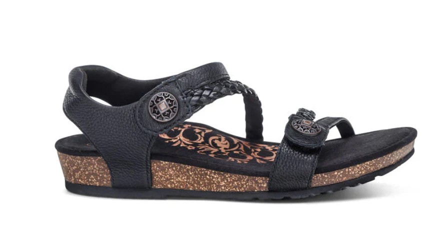 Aetrex Jillian Braided Quarter Strap Sandal (Women’s)
