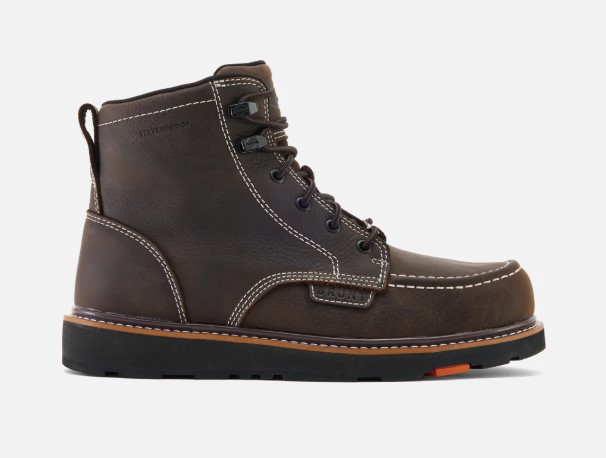 Brunt, Marin 6 Inch, Work Boot, Comp Yoe, Dark Brown, Men's, side view