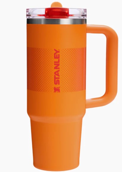 Stanley Quencher ProTour Flip Straw Tumbler, 30 oz, goldenrod orange, with handle