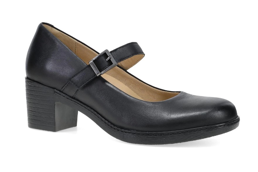 Women's, Dansko, Marybeth, Block Heel, Mary Jane, Black, Lateral View