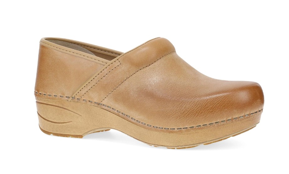 Women's, Dansko, XP 2.0, Clog, Honey Distressed, Lateral View