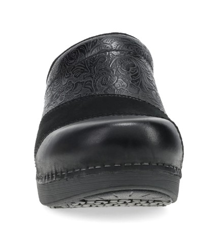Women's, Dansko, Zinnia, Mule, Black, Front View