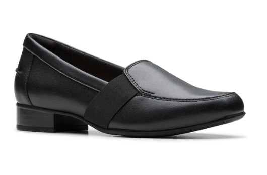 Women's, Clarks, Juliet Beat, Loafer, Black, Front View
