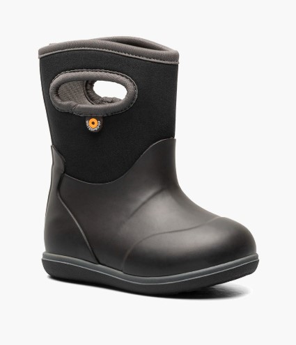 Bogs, Baby Classic, Boot, Solid Black, Toddlers, angle view