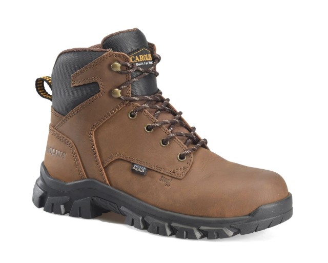 Carolina, Gruntz, 6 Inch, Work Boot, Steel Toe, Potting Soil Brown, Men's, angle view