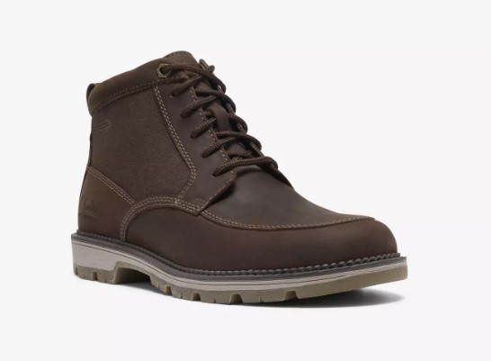 Clarks, Maplewalk Rise, Casual Boot, Brown Combi, Men's, angle view