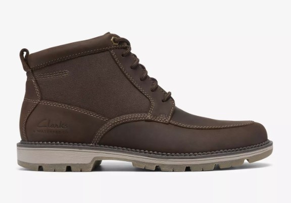 Clarks, Maplewalk Rise, Casual Boot, Brown Combi, Men's, side view