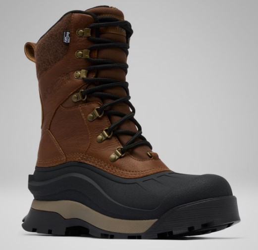 Columbia, Bugaboot Peak, Winter Boot, Light Brown Black, Men's, angle view