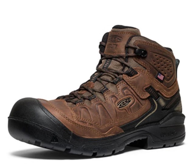 Keen Targhee 4 Mid Work Boot Brown Angle view