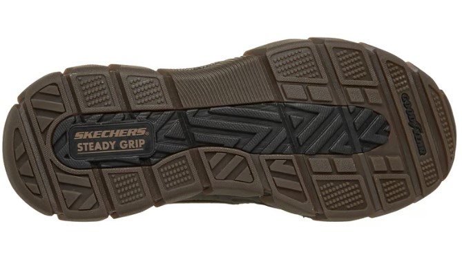 Skechers John Deere Slip In Swamper Mid Boot Chocolate Black sole view