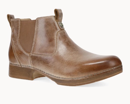 Women's, Dansko, Michele, Bootie, Tan, Angle View